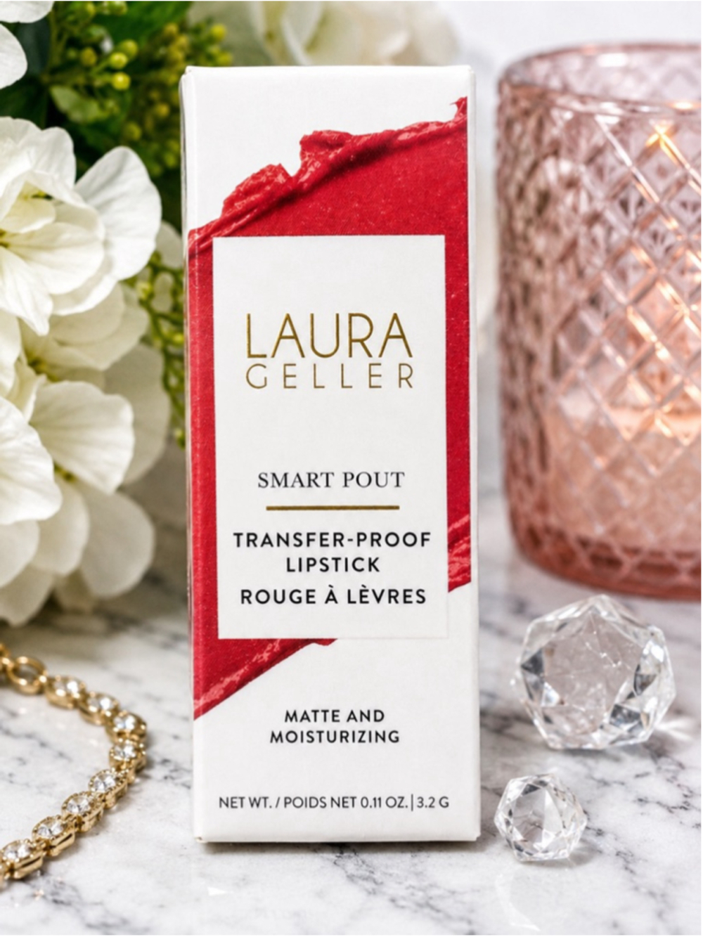 Laura Geller Smart Pout Transfer-Proof Lipstick Whiz NIB